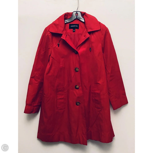 Coat Raincoat By London Fog In Red, Size: S