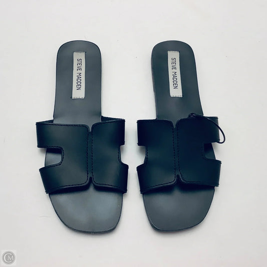 Sandals Flats By Steve Madden In Black, Size: 8