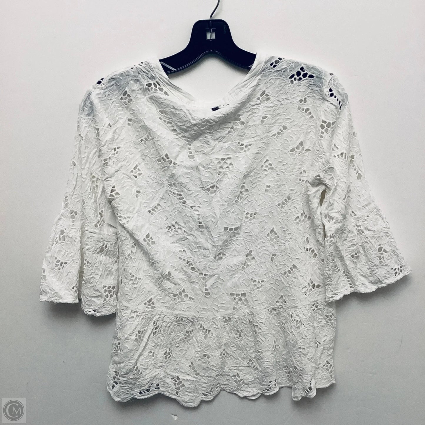 Top Short Sleeve Basic By Cmc In White, Size: L