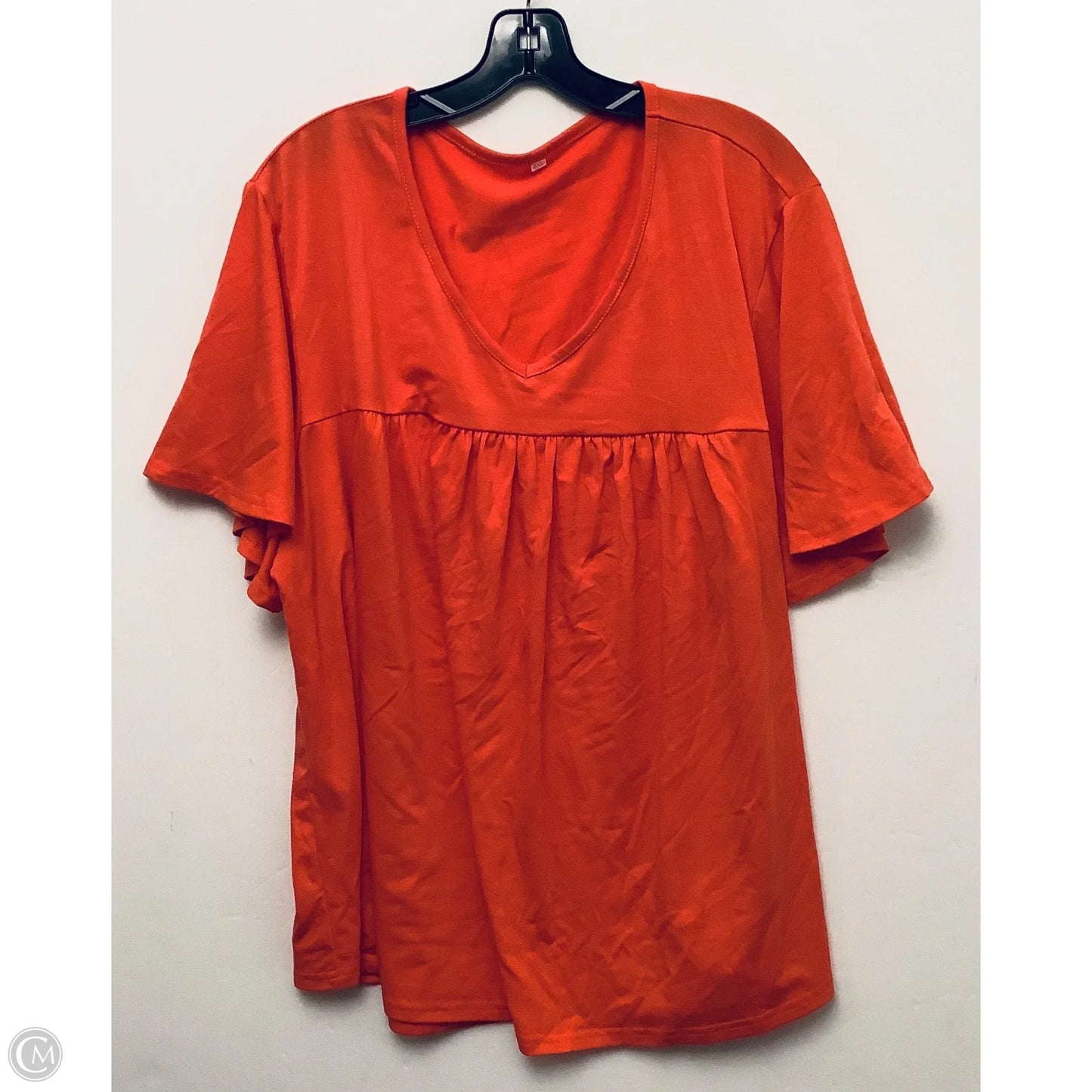 Top Short Sleeve Basic By Cme In Orange, Size: 3x