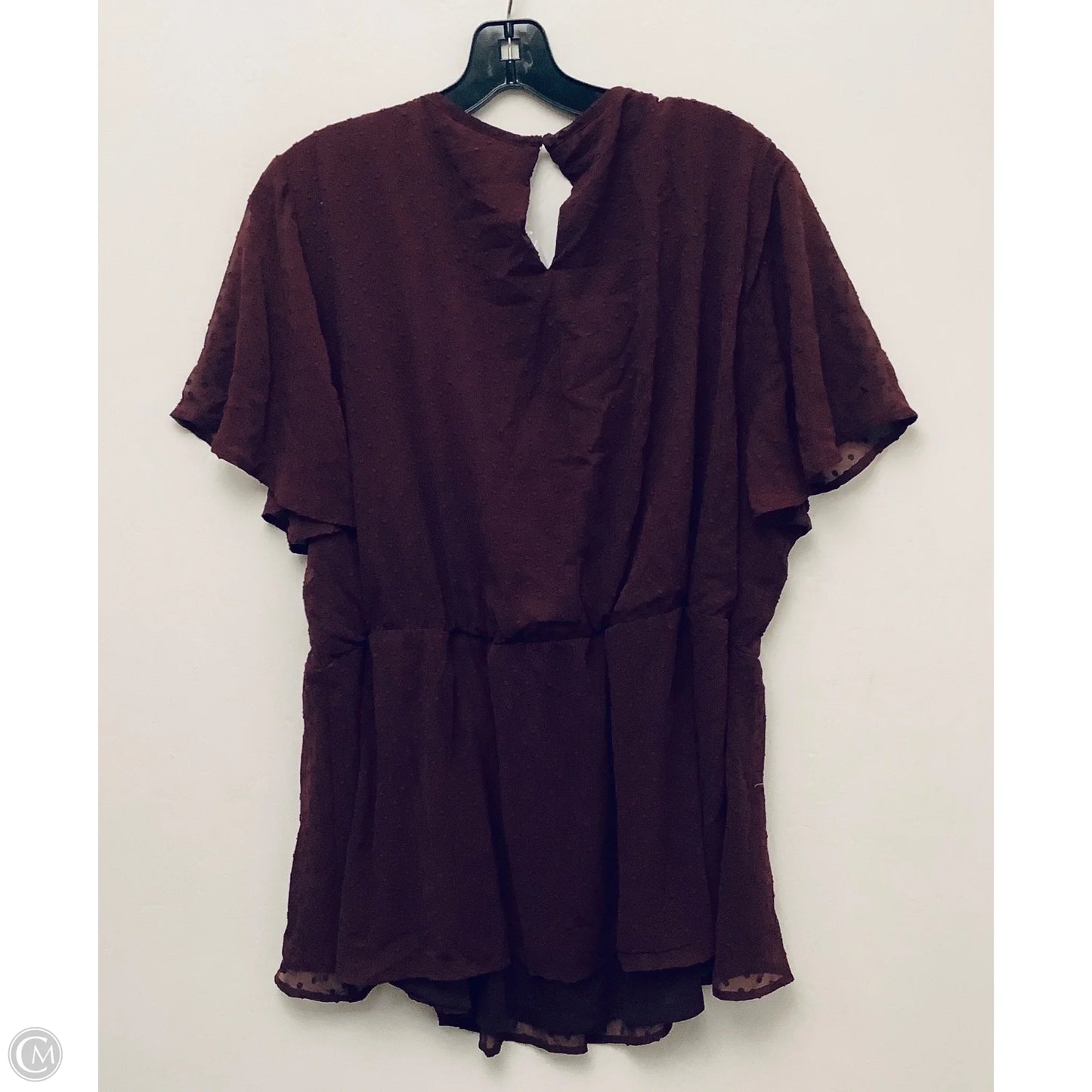 Top Short Sleeve By Lane Bryant In Maroon, Size: 22