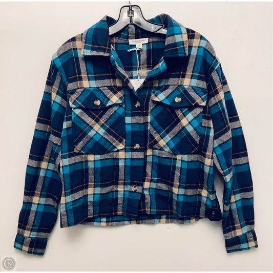 Jacket Shirt By Beachlunchlounge In Blue, Size: Xs