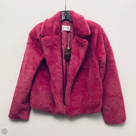 Jacket Faux Fur & Sherpa By Active Usa In Pink, Size: S