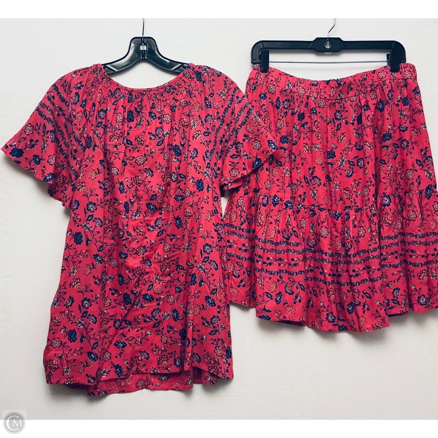 Skirt Set 2pc By Lane Bryant In Pink, Size: 14