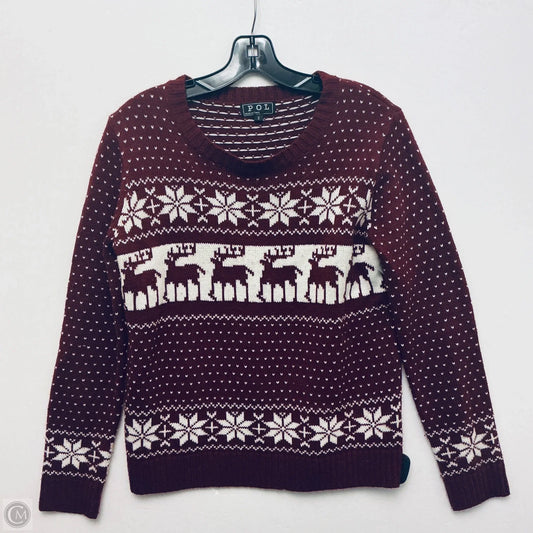 Sweater By Pol In Maroon, Size: S