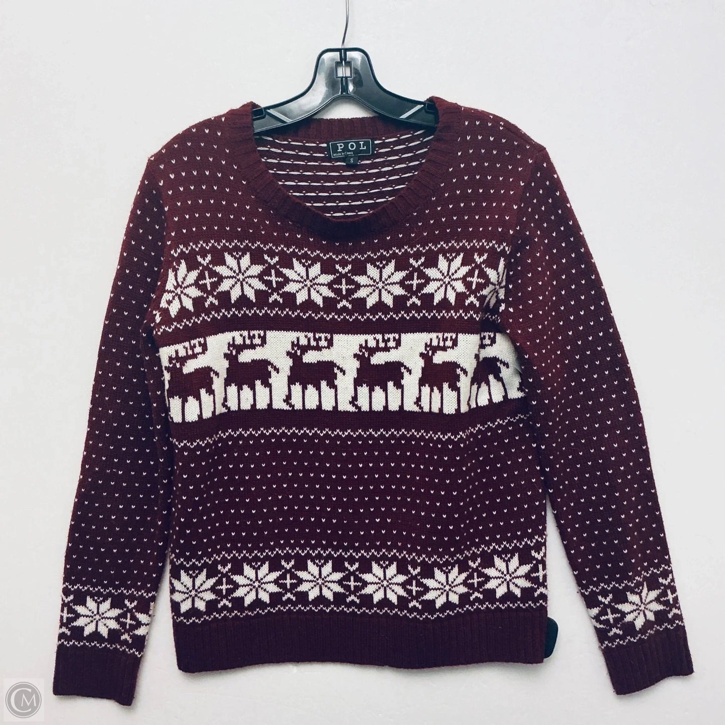 Sweater By Pol In Maroon, Size: S