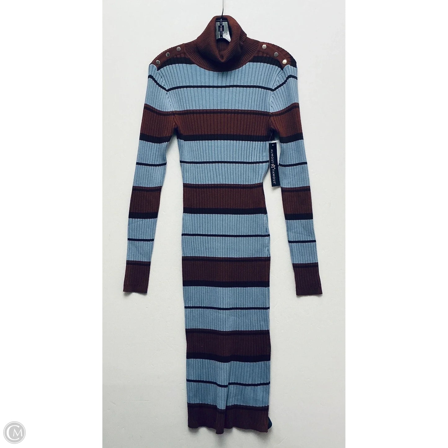 Dress Casual Midi By Almost Famous In Striped Pattern, Size: Xl
