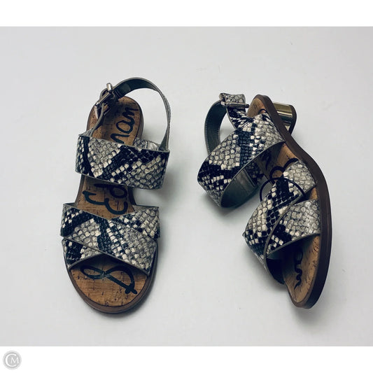 Sandals Heels Kitten By Sam Edelman In Animal Print, Size: 6