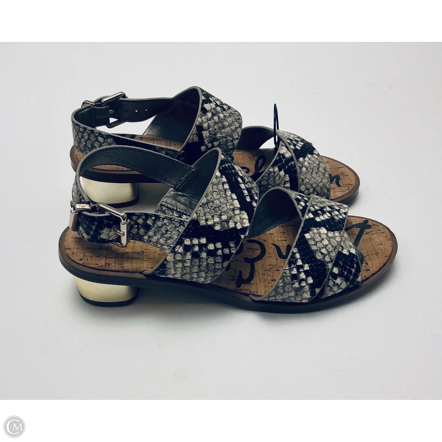 Sandals Heels Kitten By Sam Edelman In Animal Print, Size: 6