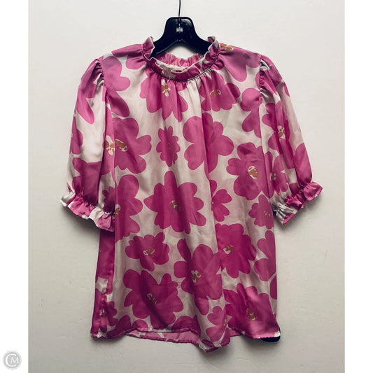 Top Short Sleeve Basic By Entro In Pink, Size: M