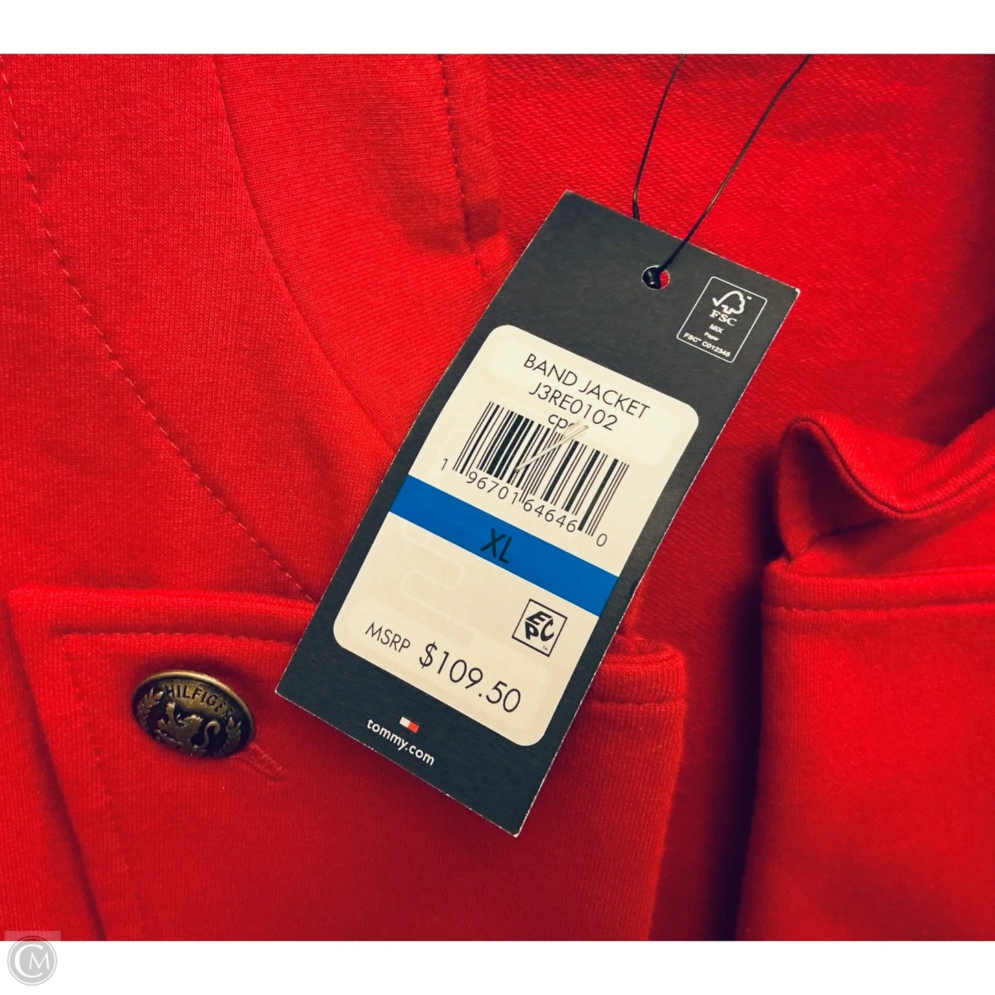 Blazer By Tommy Hilfiger In Red, Size: Xl