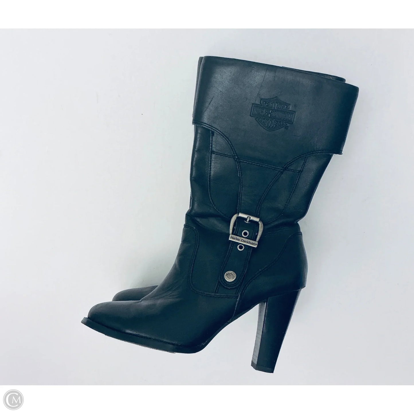 Boots Ankle Heels By Harley Davidson In Black, Size: 7