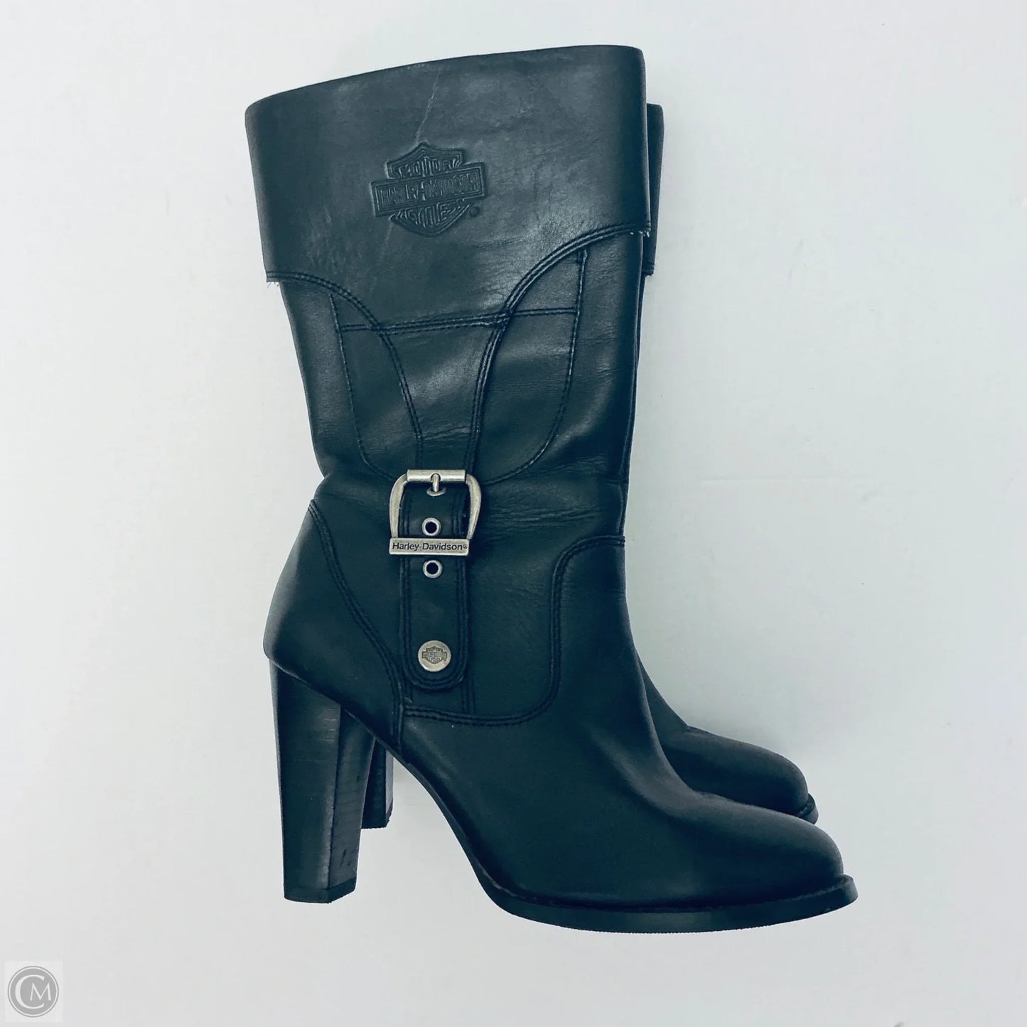 Boots Ankle Heels By Harley Davidson In Black, Size: 7