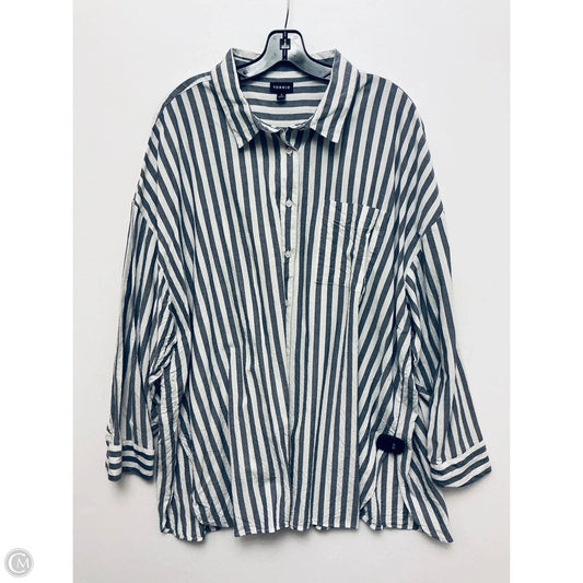 Top Long Sleeve By Torrid In Striped Pattern, Size: 3x