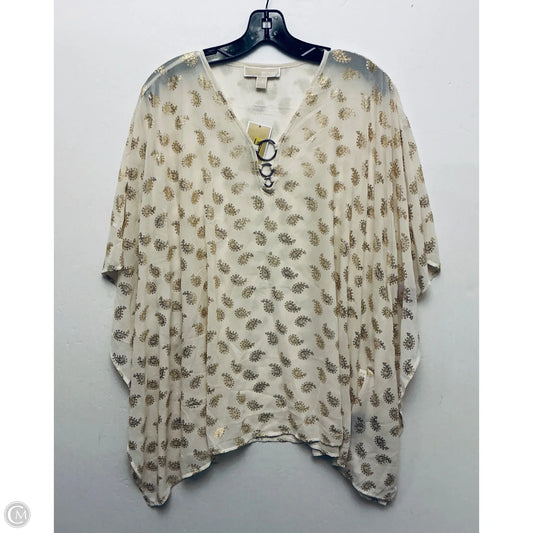 Top Short Sleeve By Michael By Michael Kors In Cream, Size: L