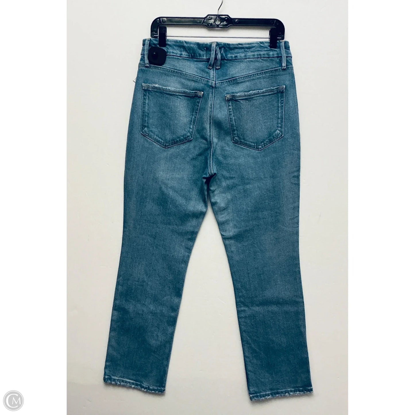 Jeans Straight By Good American In Blue Denim, Size: 10