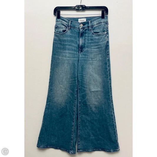 Jeans Straight By Frame In Blue Denim, Size: 4