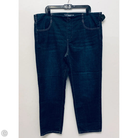 Jeans Straight By Time And Tru In Blue Denim, Size: 16