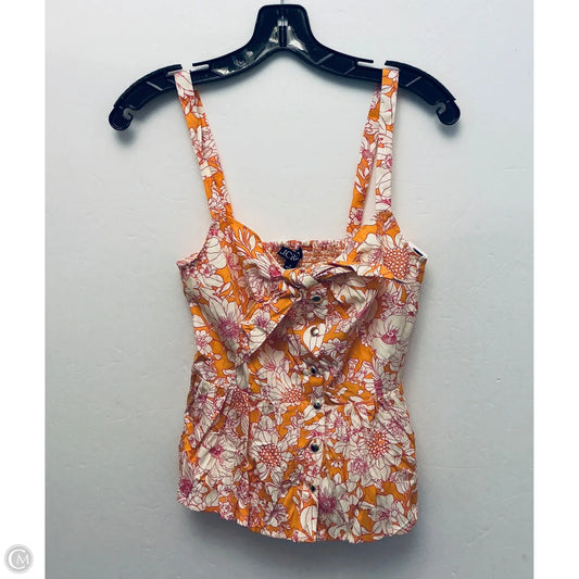 Top Sleeveless By J. Crew In Orange, Size: M