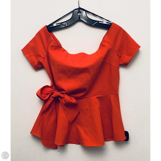 Top Short Sleeve By Forever 21 In Red, Size: Mp