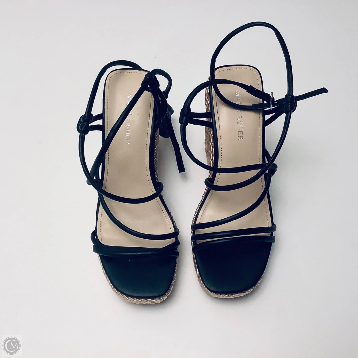 Sandals Heels Platform By Marc Fisher In Black, Size: 7.5