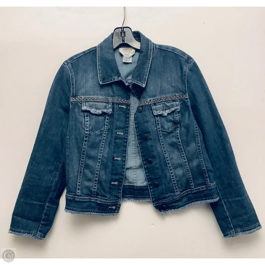 Jacket Denim By Talbots In Blue Denim, Size: M