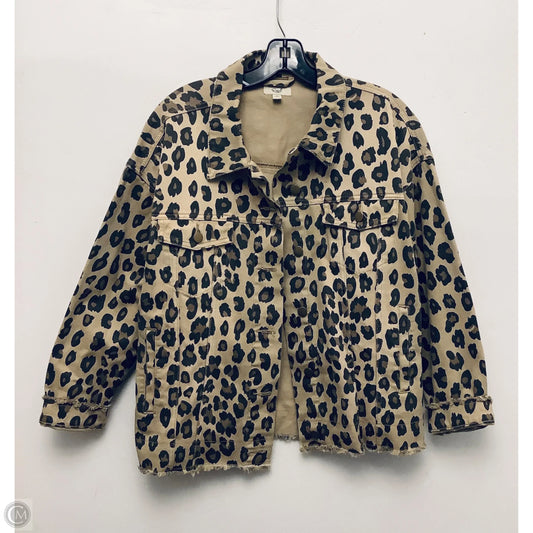 Jacket Denim By Easel In Animal Print, Size: M
