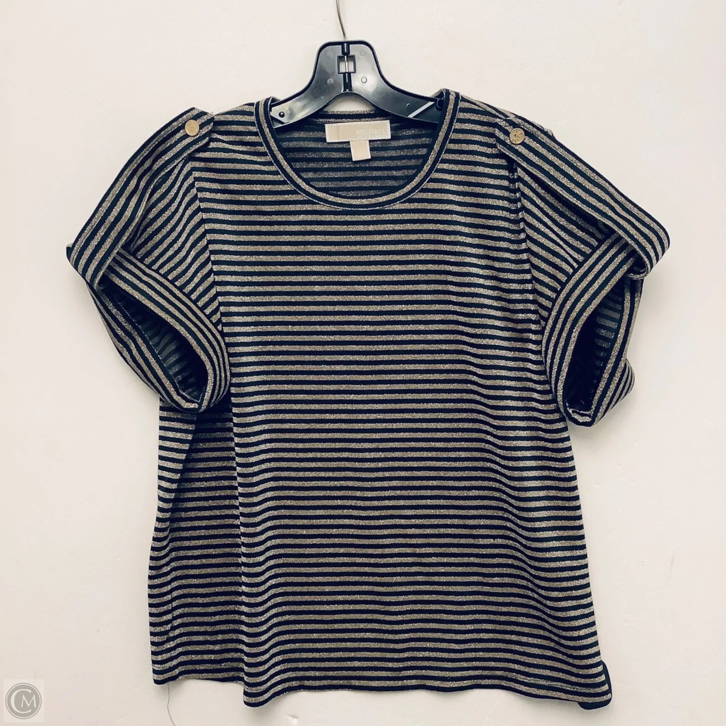 Top Short Sleeve By Michael By Michael Kors In Navy, Size: L