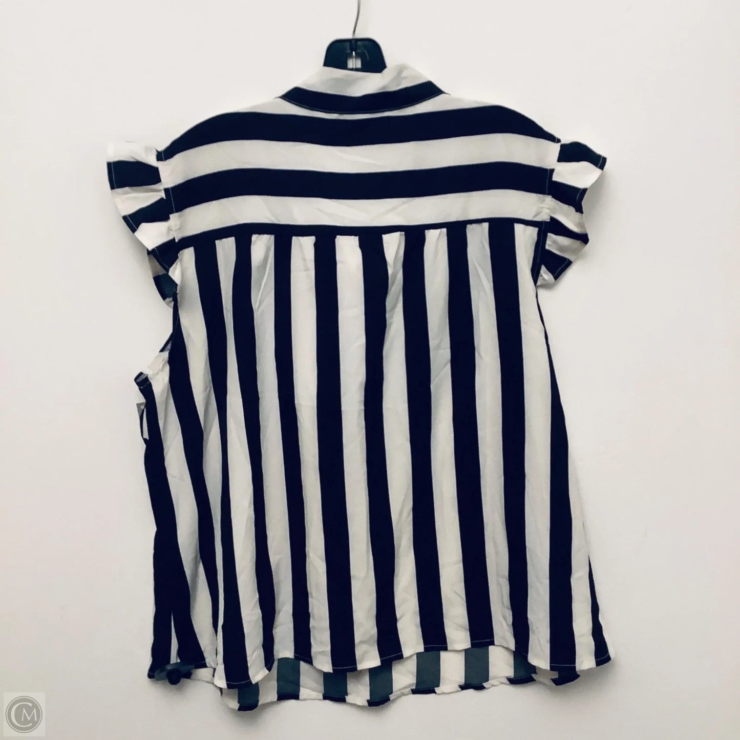 Top Short Sleeve By Shein In Black & White, Size: 2x