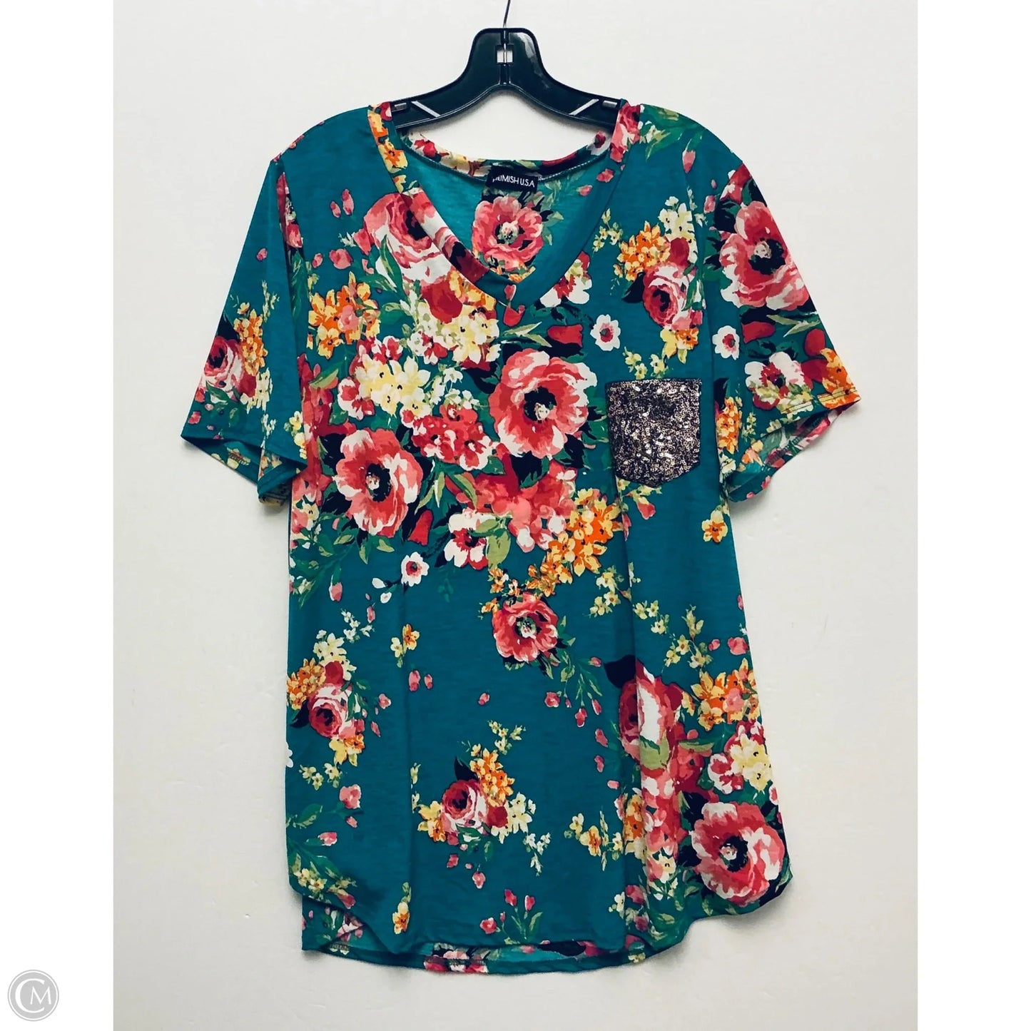 Top Short Sleeve By Heimish Usa In Green, Size: 3x