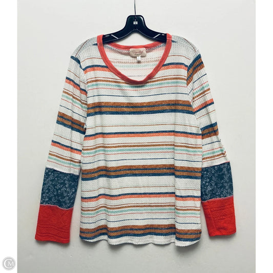 Top Long Sleeve Basic By Clothes Mentor In Striped Pattern, Size: 1x