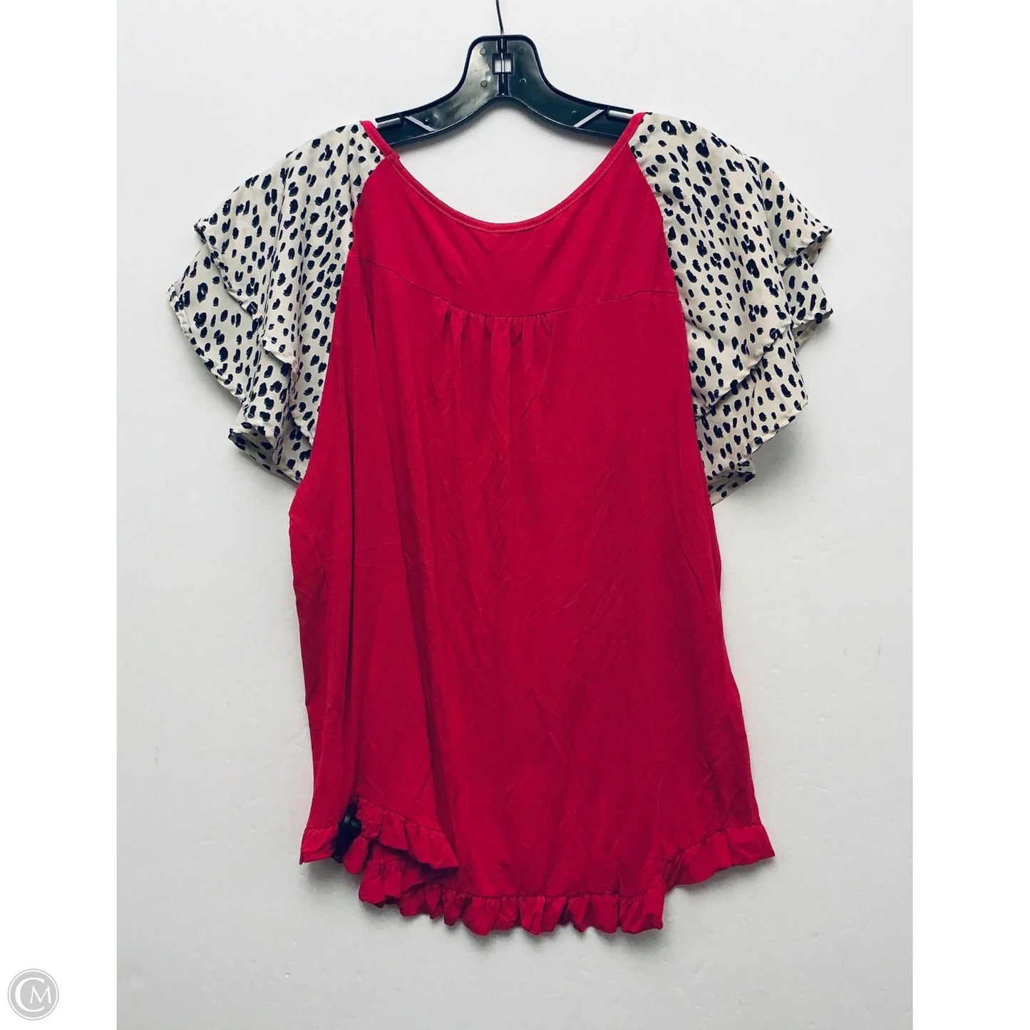 Top Short Sleeve By Beeson River In Pink, Size: 1x