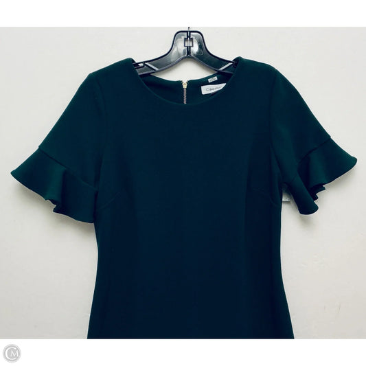 Dress Work By Calvin Klein In Green, Size: 10