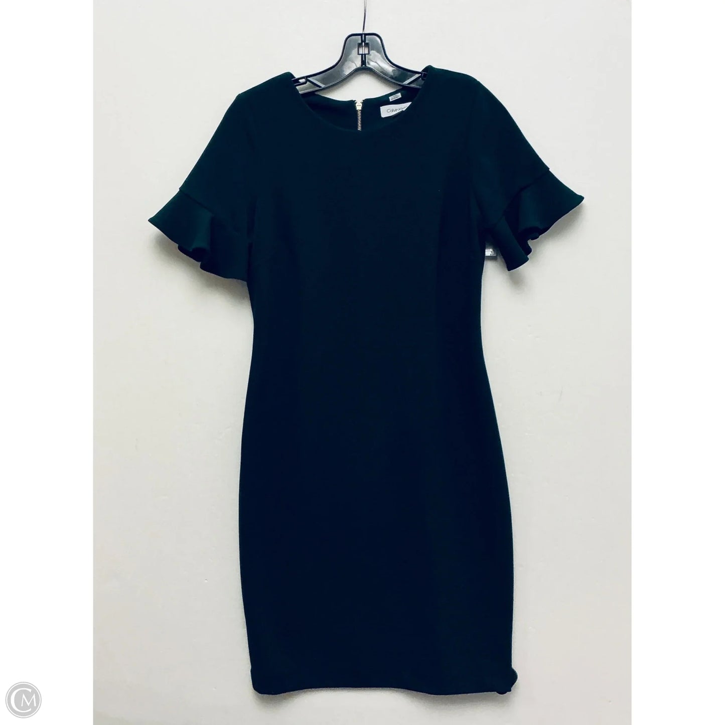 Dress Work By Calvin Klein In Green, Size: 10