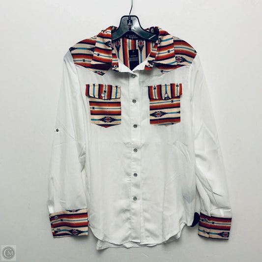 Top Long Sleeve By Lucky & Blessed In White, Size: M