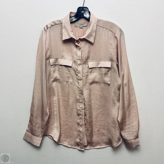 Top Long Sleeve By Loft In Pink, Size: M