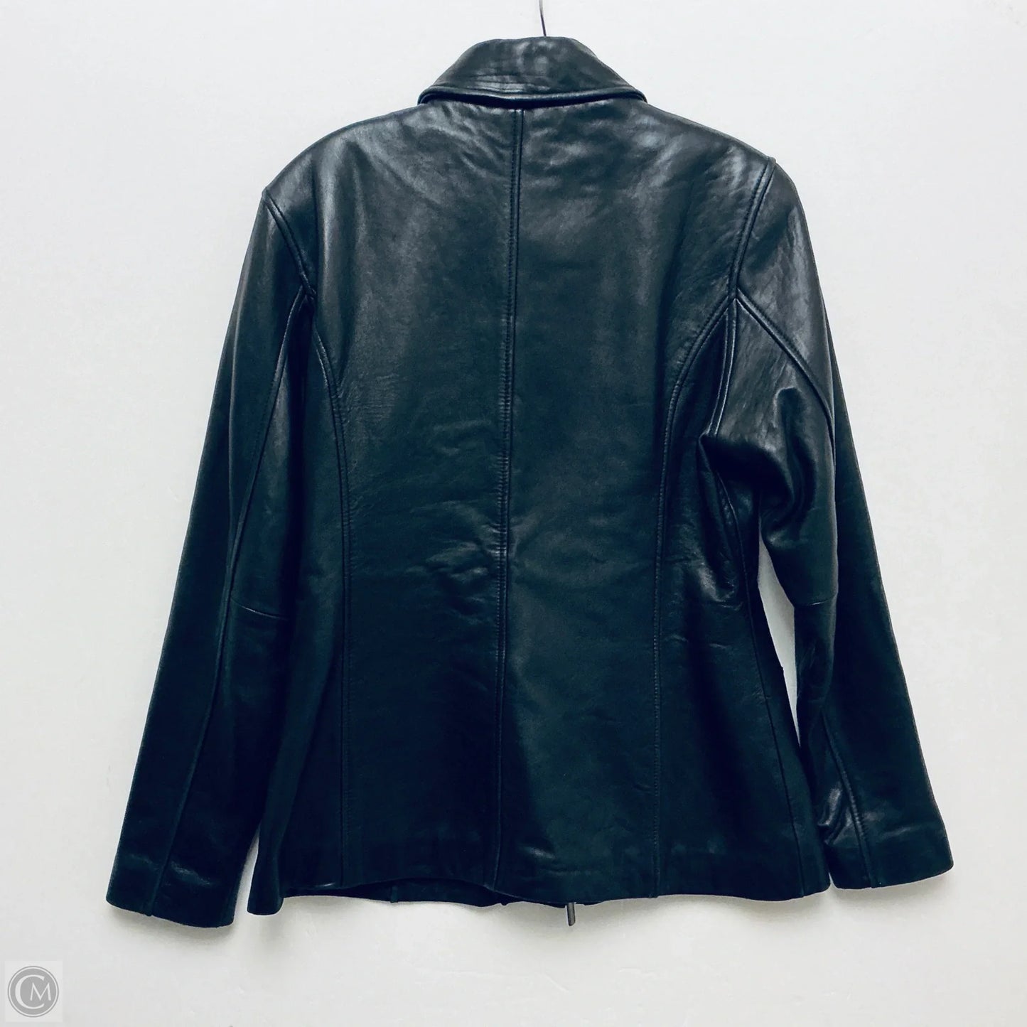 Jacket Leather By Liz Claiborne In Black, Size: S