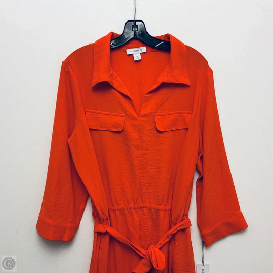 Dress Casual Maxi By Liz Claiborne In Orange, Size: 16