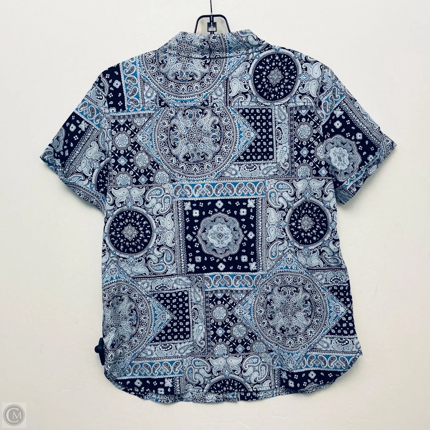 Top Short Sleeve By Tommy Hilfiger In Blue, Size: L