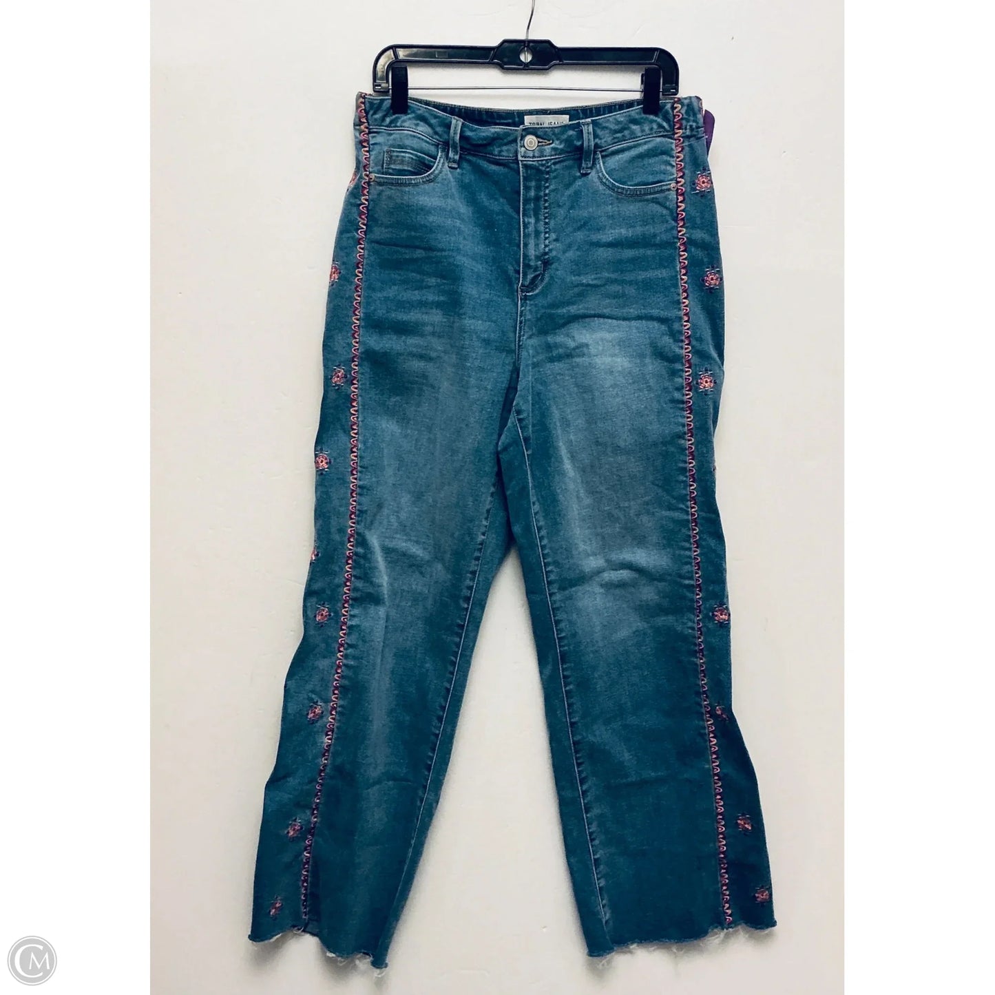 Jeans Flared By Tribal In Blue Denim, Size: 10