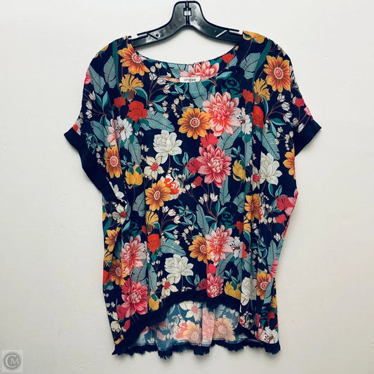 Top Short Sleeve By Umgee In Floral Print, Size: S