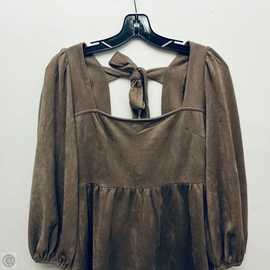 Dress Casual Short By Pink Lily In Brown, Size: M