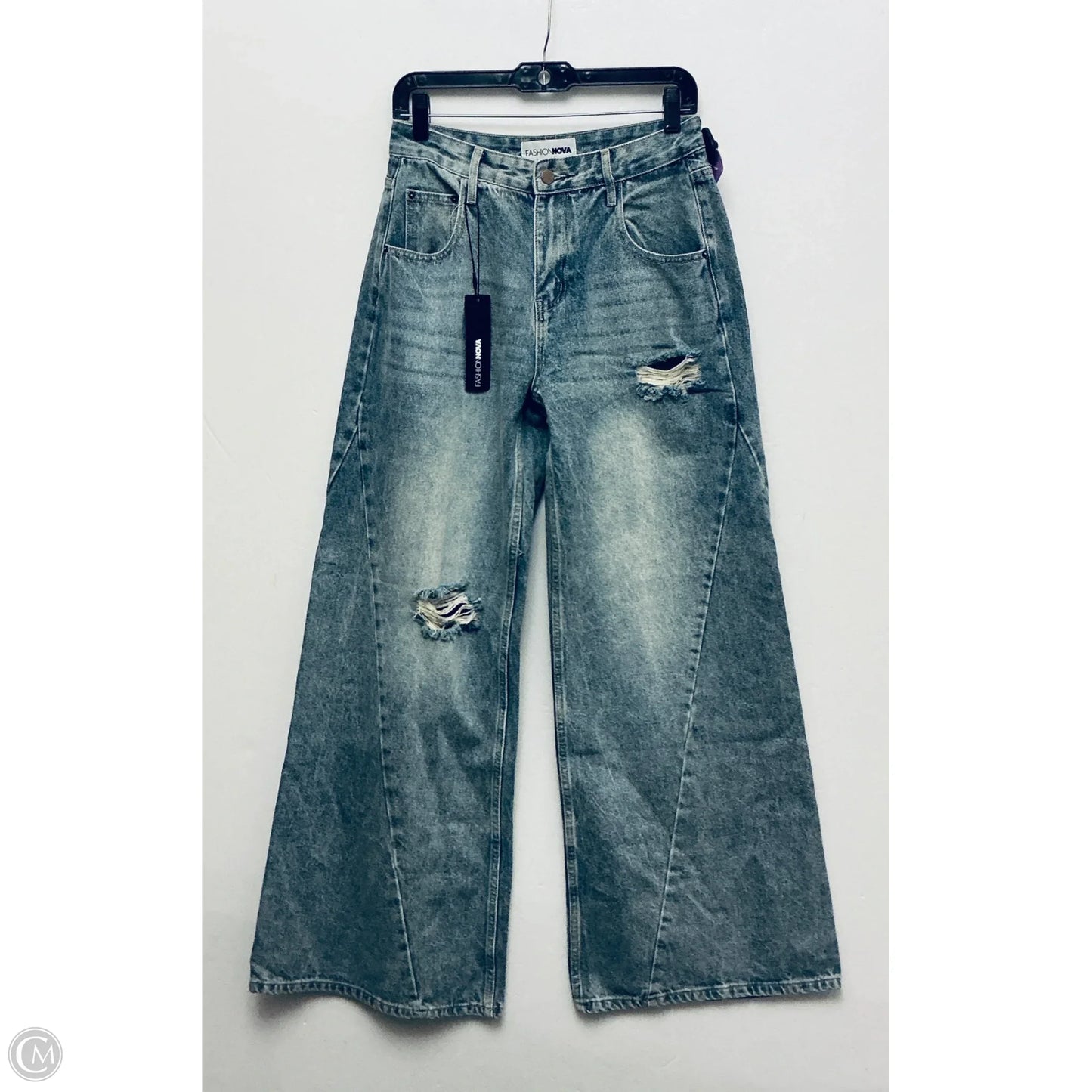 Jeans Wide Leg By Fashion Nova In Blue Denim, Size: 6