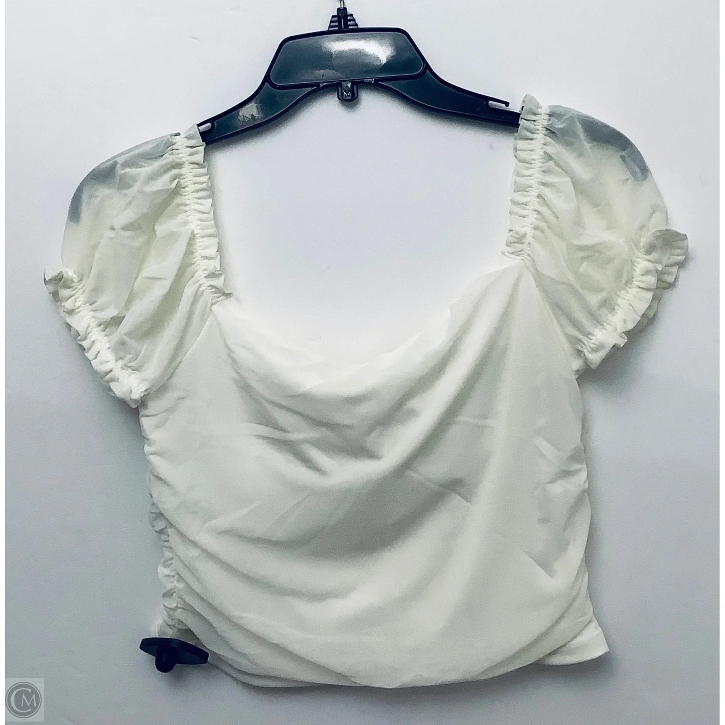 Top Short Sleeve By Clothes Mentor In White, Size: L