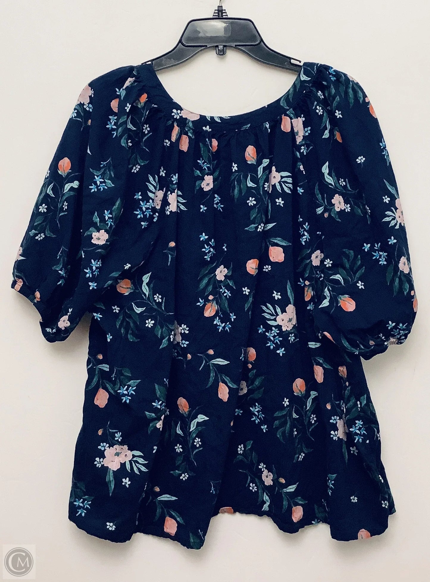 Top Short Sleeve By St Johns Bay In Blue, Size: 3x