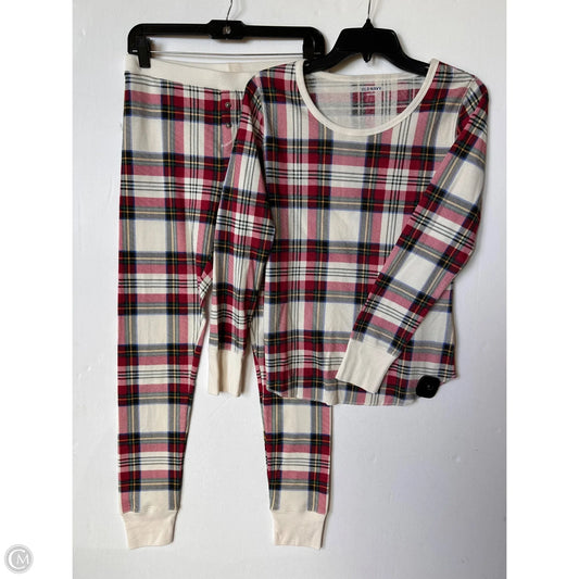 Pajamas 2pc By Old Navy In Plaid Pattern, Size: M