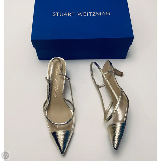 Shoes Designer By Stuart Weitzman In Gold, Size: 9