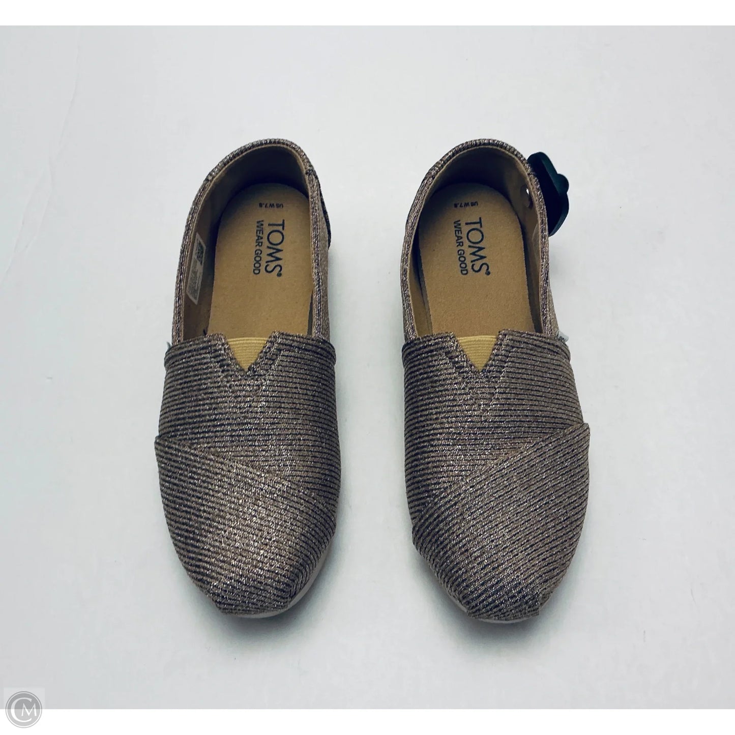 Shoes Flats By Toms In Gold, Size: 7.5