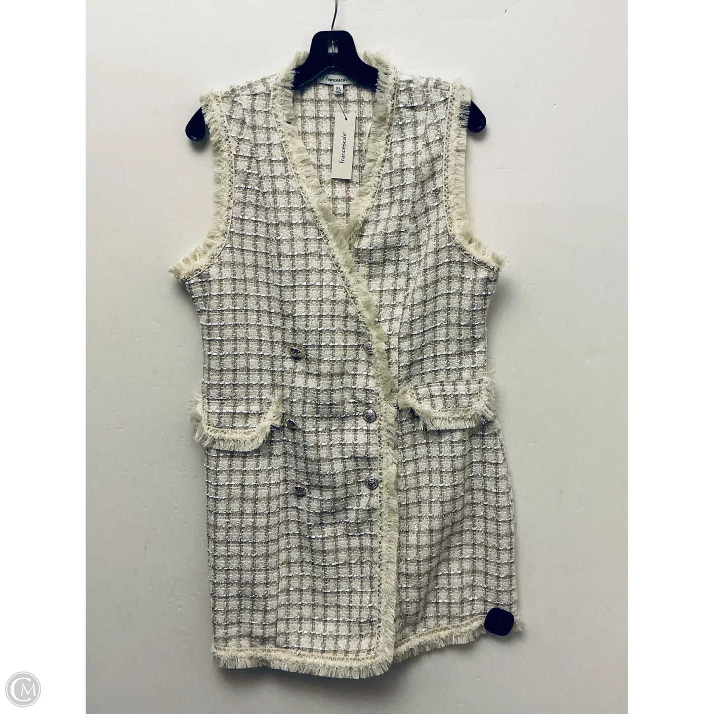 Dress Casual Midi By Francesca's In Cream, Size: Xl