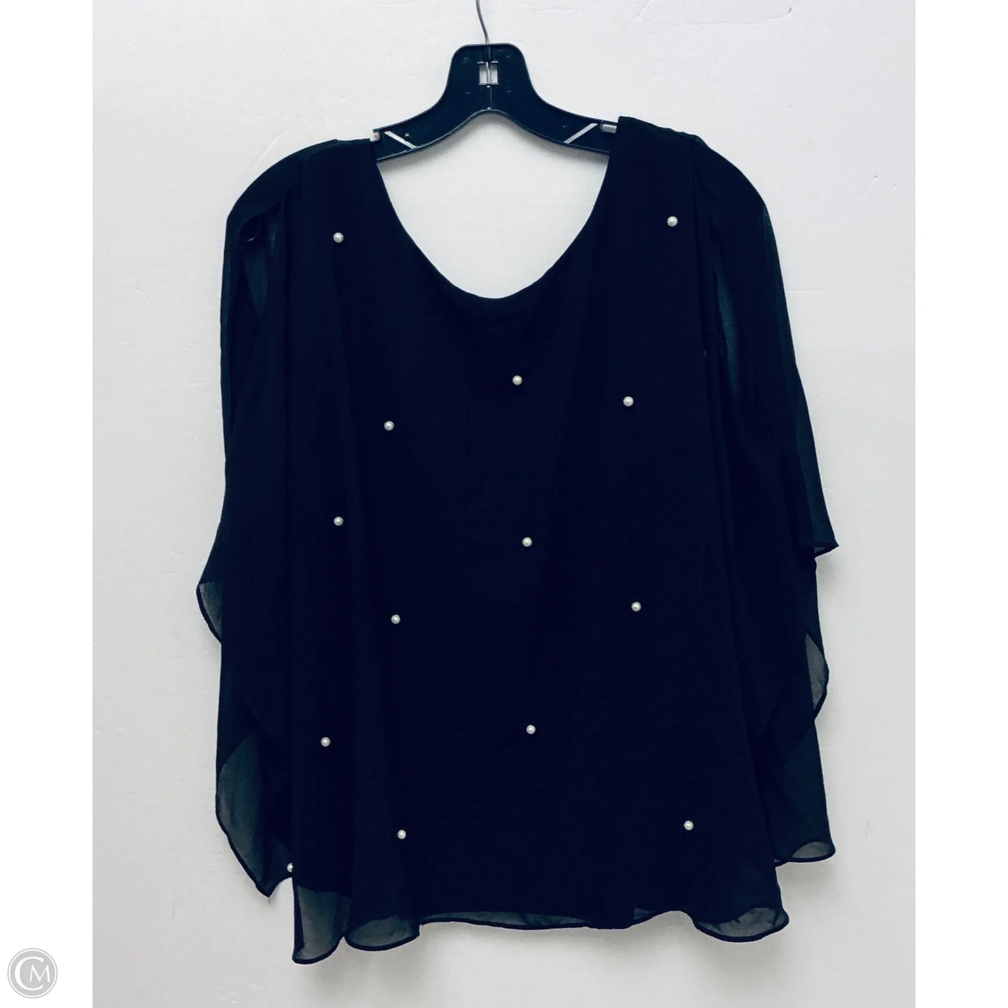 Top Sleeveless By Roz And Ali In Black, Size: 2x